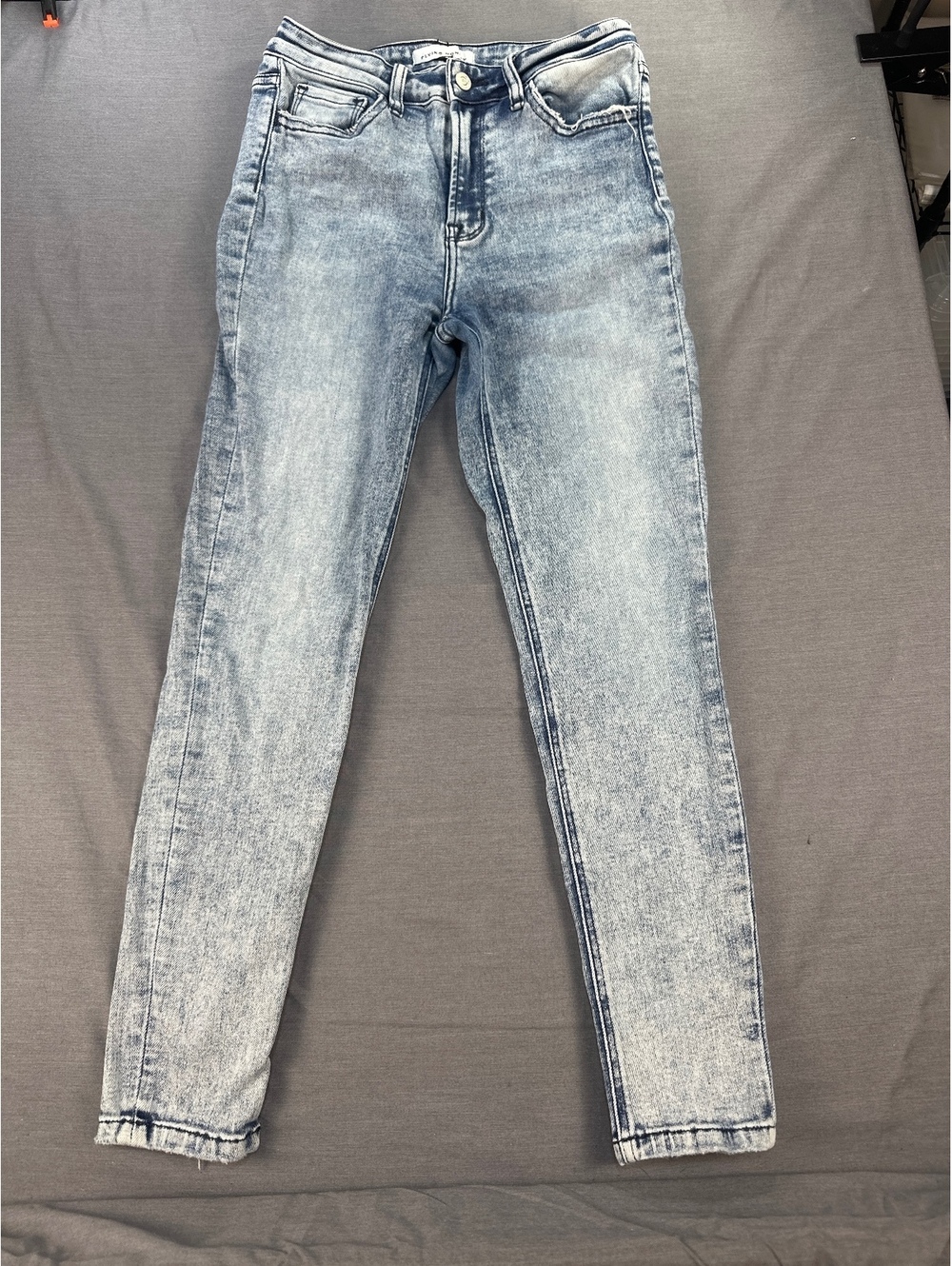 Flying Monkey Women Jeans 28 Light Blue Slim Fit Cotton Polyester Spandex